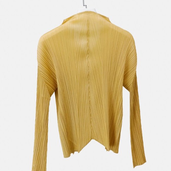 Issey Miyake Pleats Please Single Tan Button Jacket - Picture 2 of 9